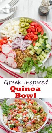 Kreikkalaisen quinoa -kulhon tuore resepti