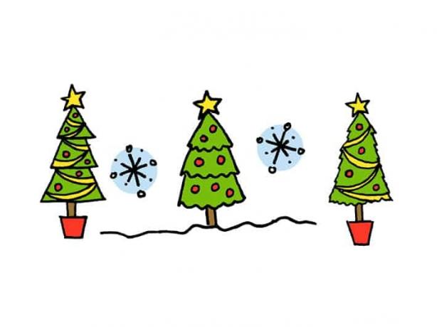 Jak nakreslit vánoční stromeček čtyřmi způsoby