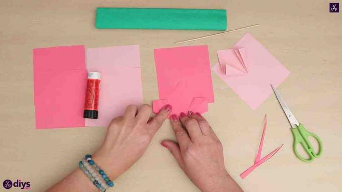 Bricolage papier 3d fleur papier plié