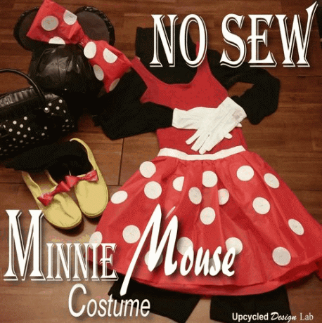 Last minute costume da minnie senza cuciture con gonna di carta velina