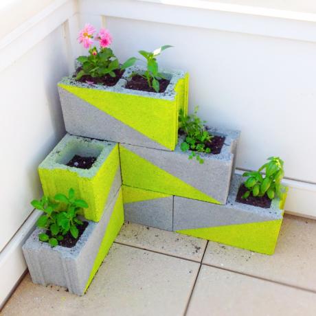 14 jardiniere de blocuri de beton neon