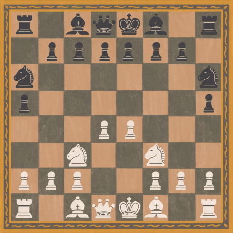 Ilustrácia ovládania centra v šachu