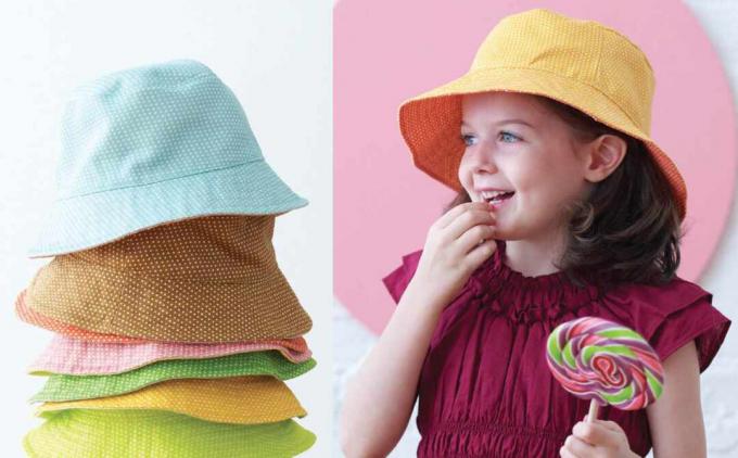 Detský obojstranný vzor šitia klobúka