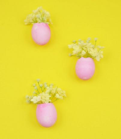 Cara membuat bunga magnet telur paskah