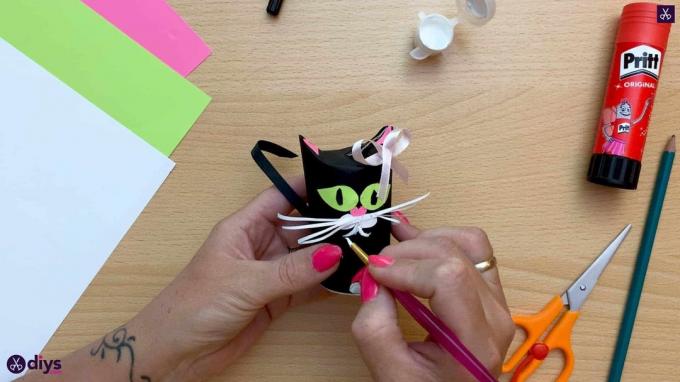איך להכין נייר טואלט גליל צבע חתול