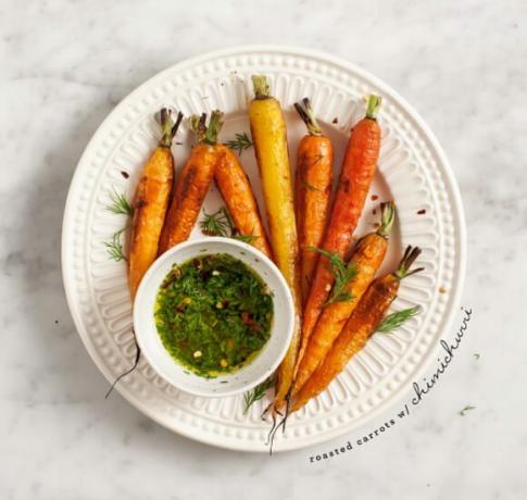 Chimichurri com verduras de cenoura