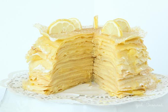 Torta di crepes al limone