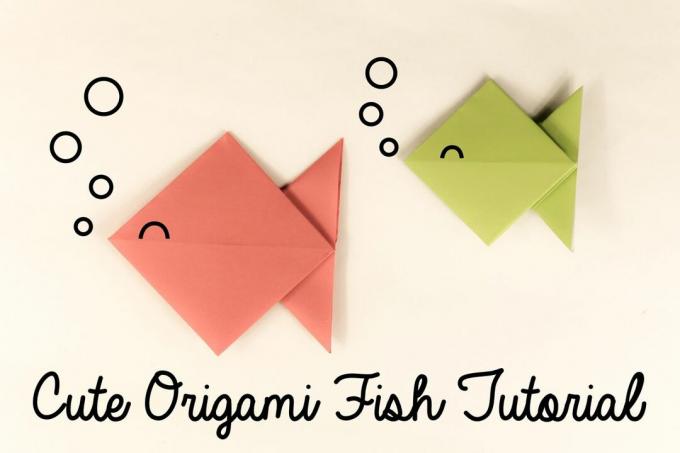 Учебник с милыми рыбками-оригами