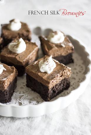 Sockerfria franska siden brownies