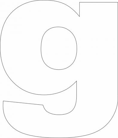 Șablon „g” imprimabil gratuit