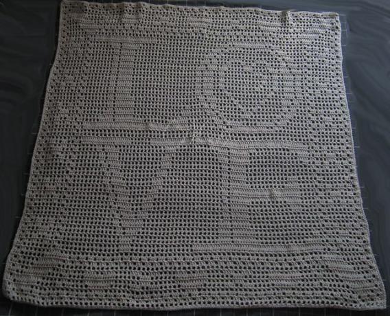 Love and Kisses Filet Crochet Free Chart
