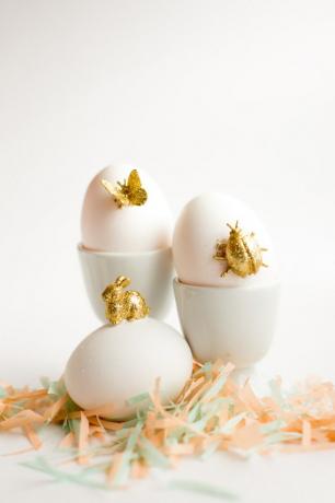 Diy सोना पशु ईस्टर अंडे