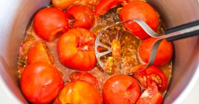 mash tomat - Tomat Beku