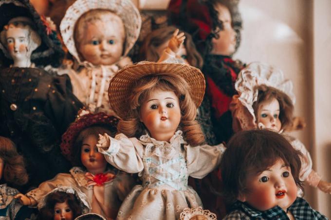 strašidelné vintage bábiky