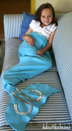 DIY mořská panna ocas deka