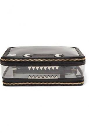 Anya Hindmarch Monster Inflight Leather-Trimmed Perspex Cosmetics Case