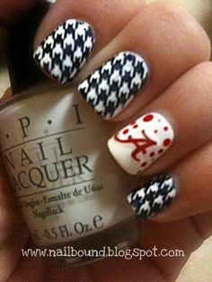 Houndstooth-manicure