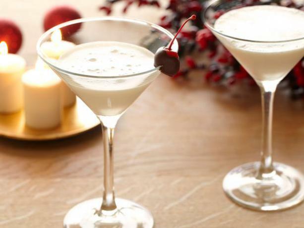 Martini de cereja com chocolate branco