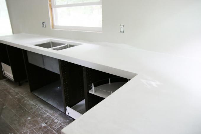 DIY bílé betonové desky