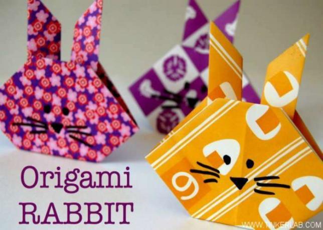 Оригами кролики