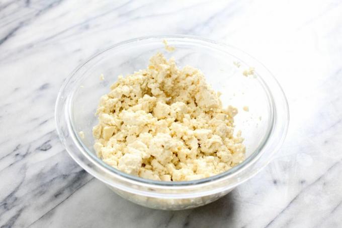 Kalafior smażony ryż miska tofu