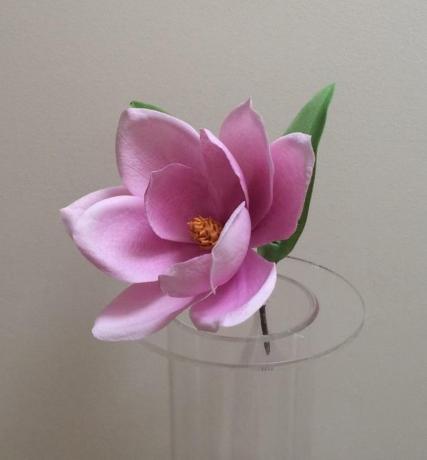 DIY magnolia tyggegummipasta blomst