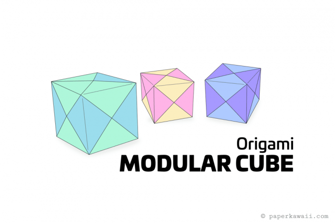 Легкие инструкции по модульному кубику оригами 01