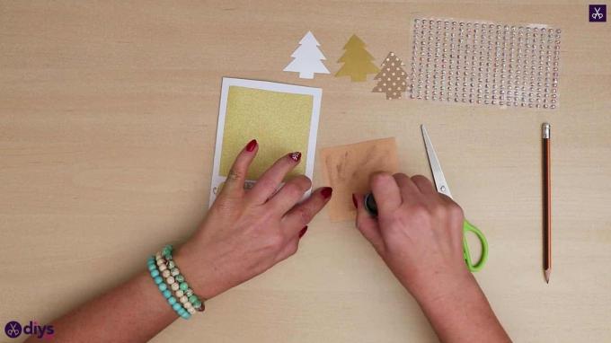 DIY vánoční stromeček karta více sti