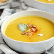 Instant pot butternut squash eple suppe