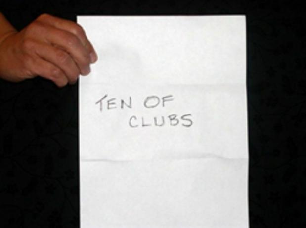 Ti klubber skrevet på papir