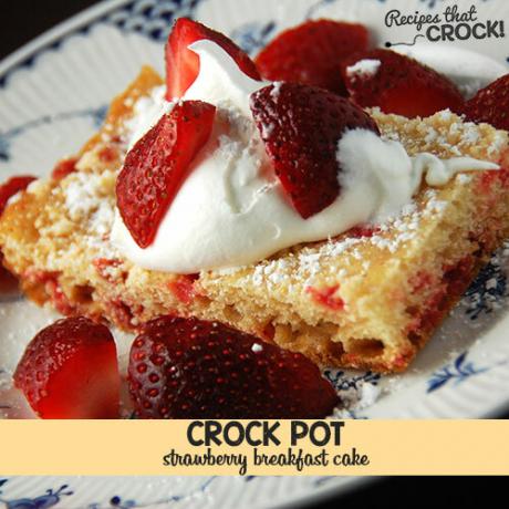 Jordbær-Morgenmad-Kage-Crockpot Opskrift