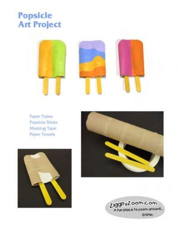 Vikta toalettpappersrull popsicle craft