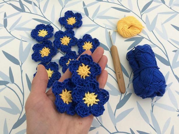 Crochet Forget Me Not Free Pattern