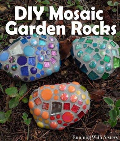 Mosaiikki puutarha kivet DIY