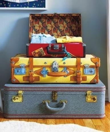 Vintage kohvri riietusruum