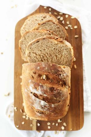 Εύκολο σπιτικό ψωμί ολικής αλέσεως