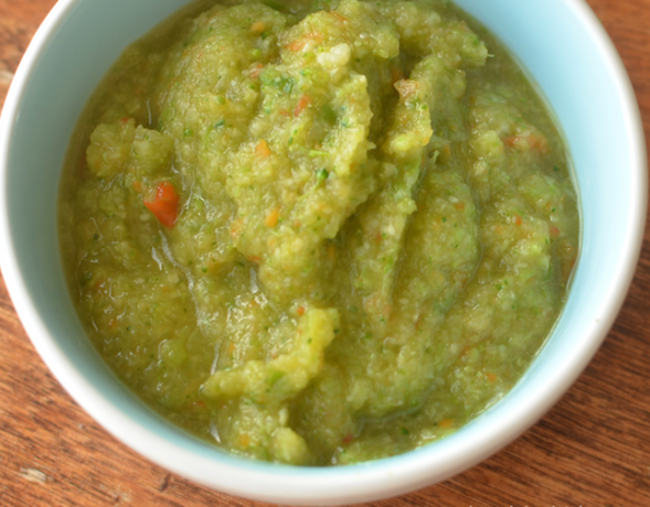 Receita de comida vegetariana mista para bebês