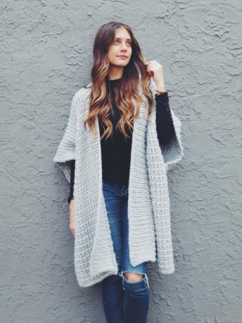 DIY genser poncho