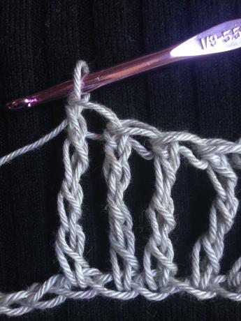 Как да плетете на една кука двойни бримки