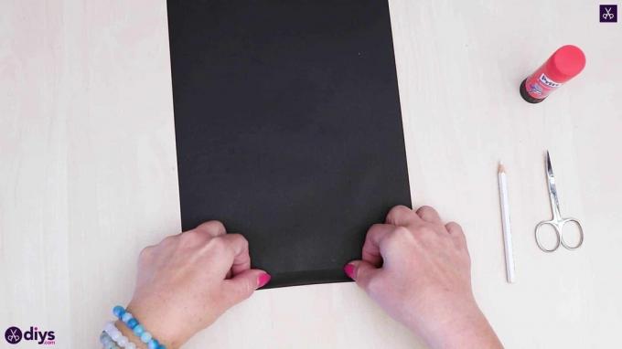 DIY paperi lyhty art musta paperi