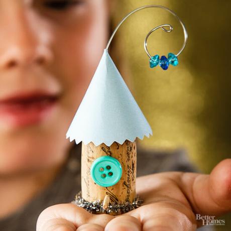 DIY mini putnu mājas rotājums