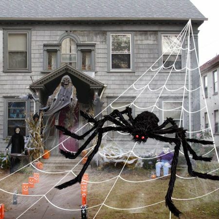 Cheerin Outdoor-Halloween-Dekorationen gruselige Spinnendekorationen