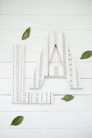 Diy Sharpie letras de madeira