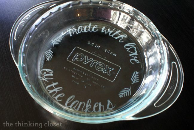 pečené nádobí z leptaného skla na míru