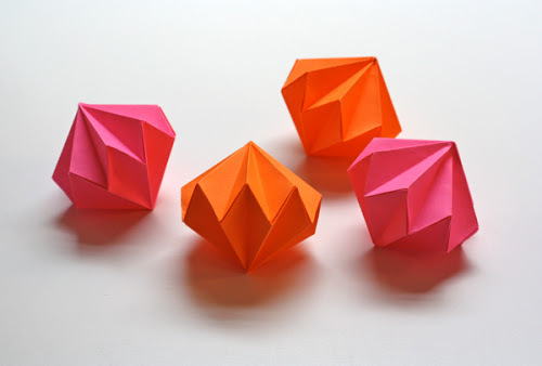 Origami papier edelstenen