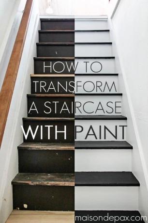 Покраска трансформации лестницы